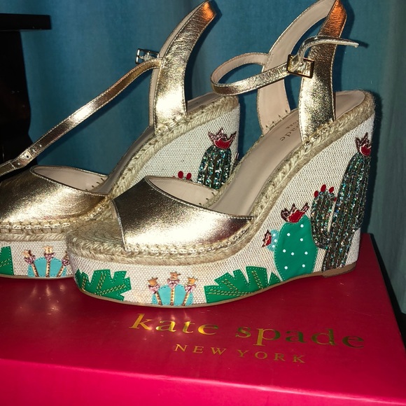 kate spade cactus wedges